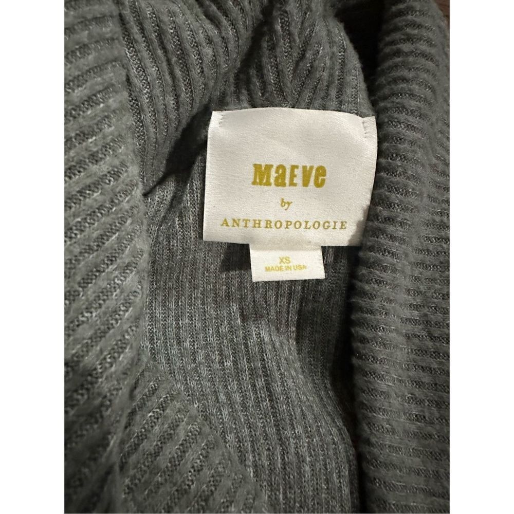 Anthropologie Maeve Maurisa Cowlneck Thermal Sweater XS Olive green‎ - Picture 3 of 7